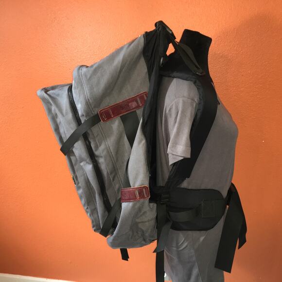 LL Bean Backpack Duffle Bag Gray Tactical Survival Rucksack X Large Vintage - Picture 2 of 15